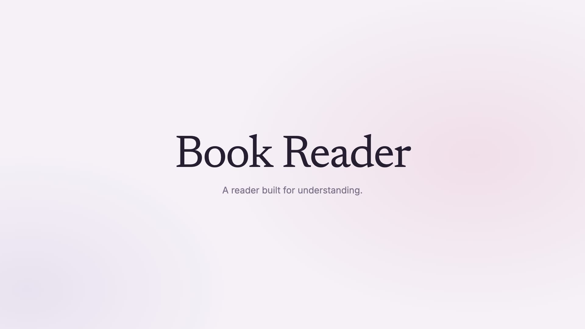 Book Reader title card